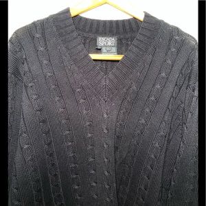 Escada Navy V-Neck Sweater